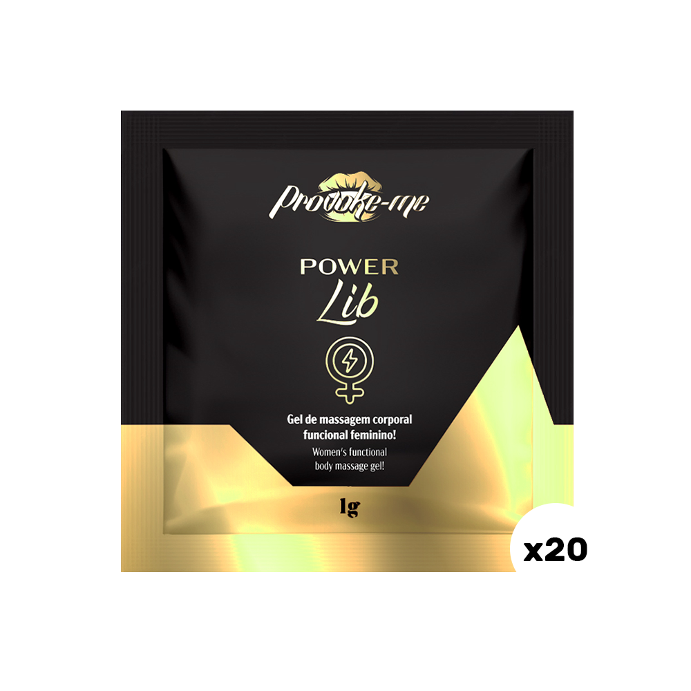 KIT 20 SACHÊS POWER LIB MULTIFUNCIONAL BEIJÁVEL 1G PROVOKE-ME