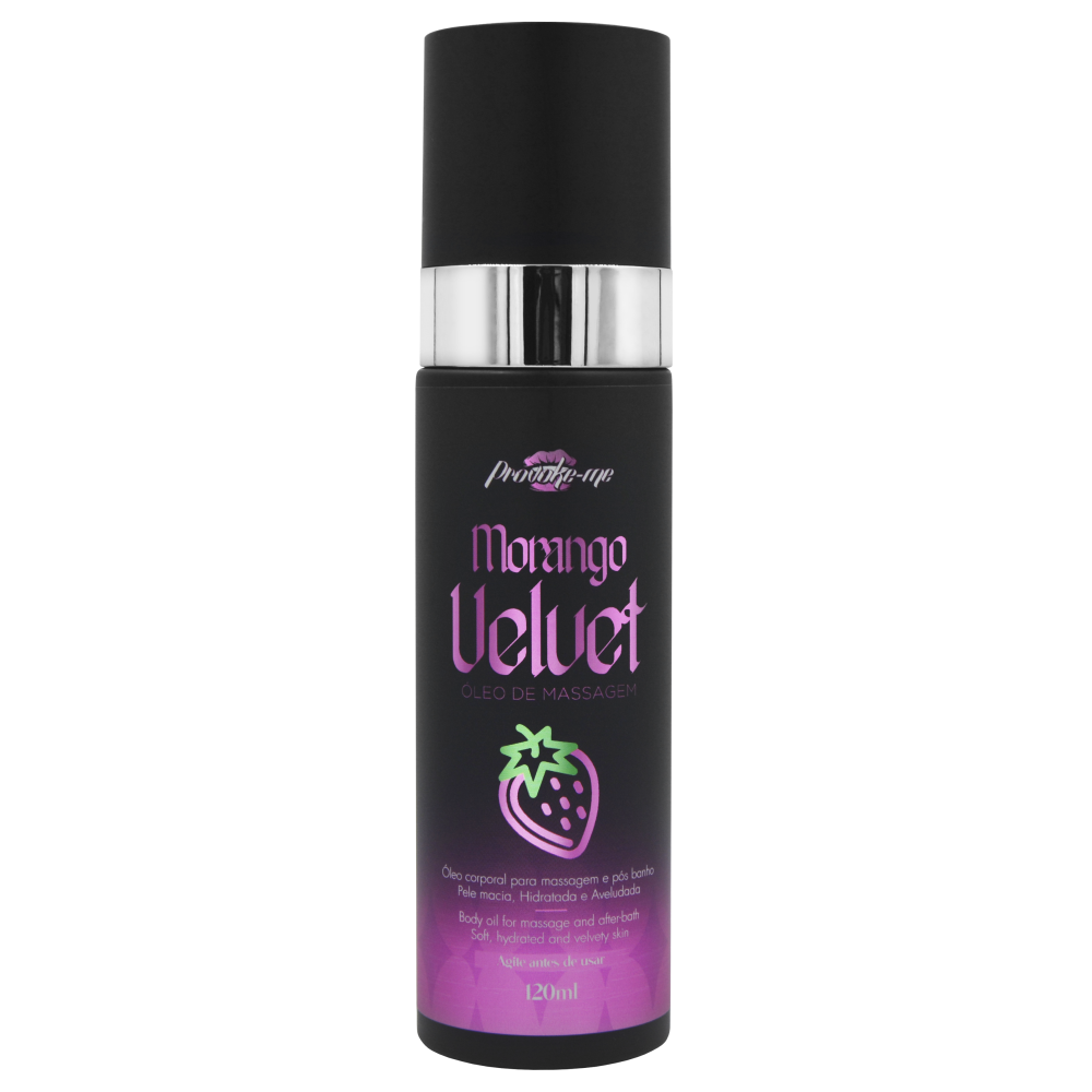ÓLEO DE MASSAGEM MORANGO VELVET 120ML PROVOKE-ME
