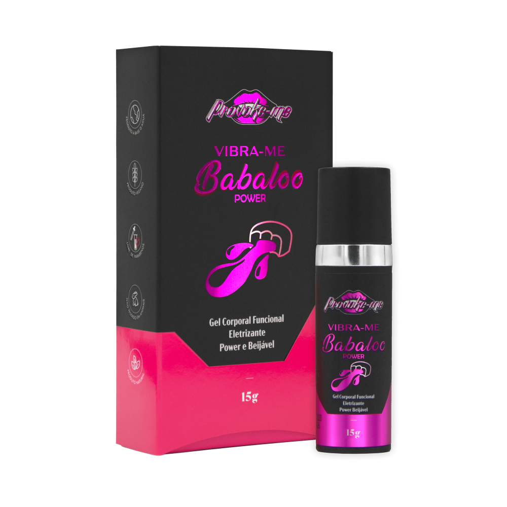 VIBRA-ME BABALOO POWER GEL ELETRIZANTE BEIJÁVEL 15G PROVOKE-ME