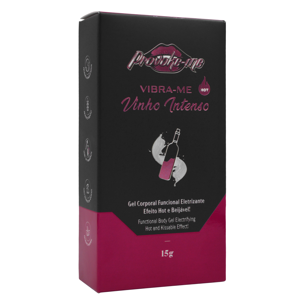 VIBRA-ME VINHO INTENSO HOT GEL ELETRIZANTE BEIJÁVEL 15G PROVOKE-ME